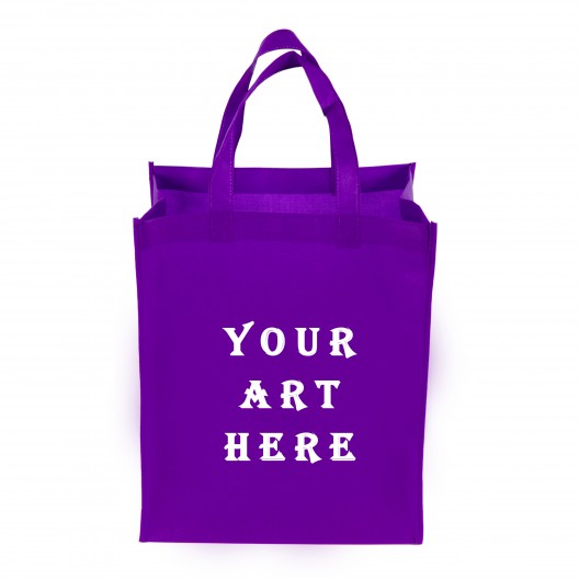 Purple Tote Bag 11.5" L x 8" W x 14" H